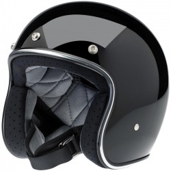 Biltwell Bonanza black gloss jet helmet