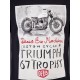 Camiseta Deus Ex Machina Triumph Trophy negra - MonegrosCycles